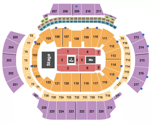 seating chart for State Farm Arena - GA - Cyndi Lauper - eventticketscenter.com