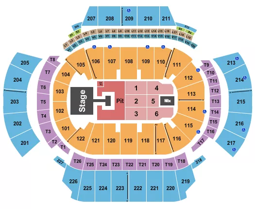 seating chart for State Farm Arena - GA - Demi Lovato - eventticketscenter.com