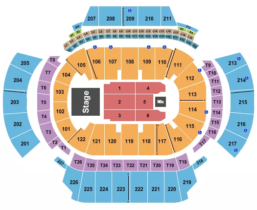 seating chart for State Farm Arena - GA - Endstage 4 - eventticketscenter.com