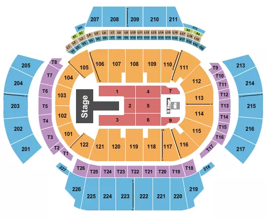 seating chart for State Farm Arena - GA - J Balvin 1 - eventticketscenter.com