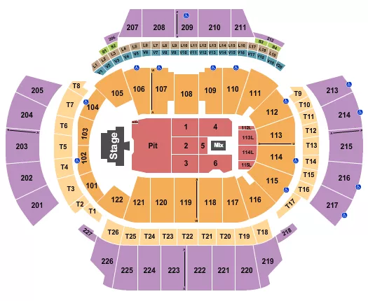 seating chart for State Farm Arena - GA - Joji - eventticketscenter.com