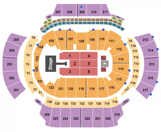 seating chart for State Farm Arena - GA - Jonas Brothers 1 - eventticketscenter.com