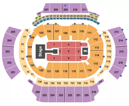 seating chart for State Farm Arena - GA - Junior H - eventticketscenter.com