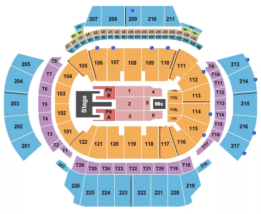 seating chart for State Farm Arena - GA - Kane Brown - eventticketscenter.com