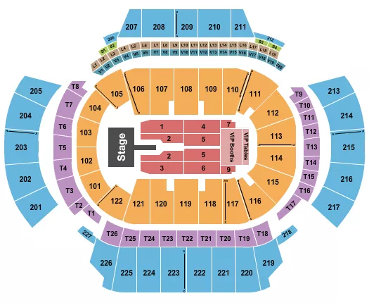 seating chart for State Farm Arena - GA - Mary J. Blige - eventticketscenter.com