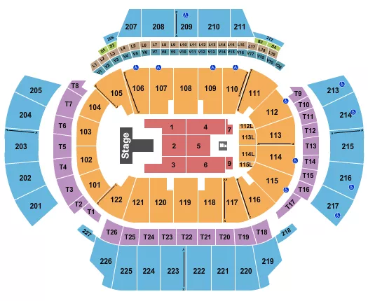 seating chart for State Farm Arena - GA - Maverick City Music - eventticketscenter.com