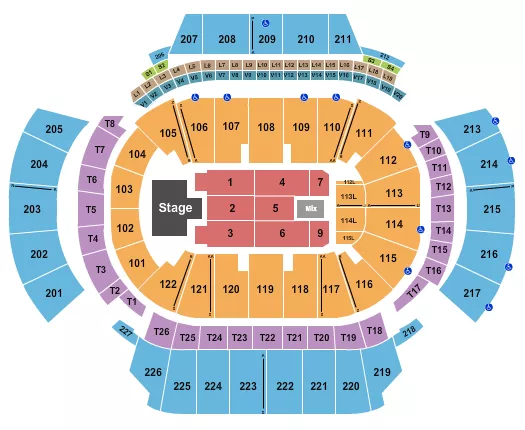 seating chart for State Farm Arena - GA - Nick Cannon's Wild 'N Out Live - eventticketscenter.com