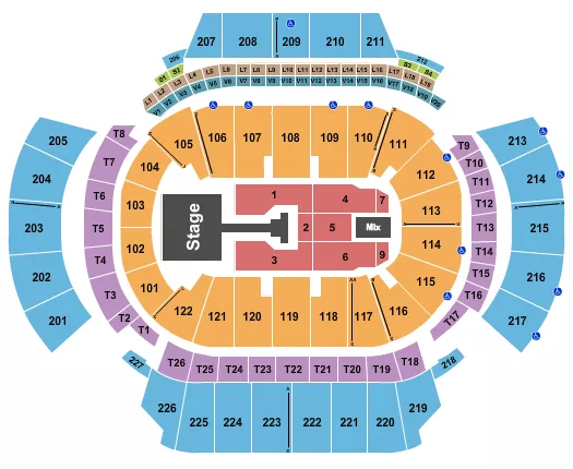 seating chart for State Farm Arena - GA - Pink - eventticketscenter.com