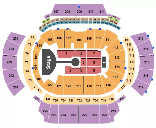 seating chart for State Farm Arena - GA - Playoff Playlist - eventticketscenter.com