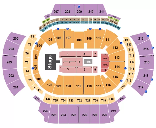 seating chart for State Farm Arena - GA - Reggae Fest - eventticketscenter.com
