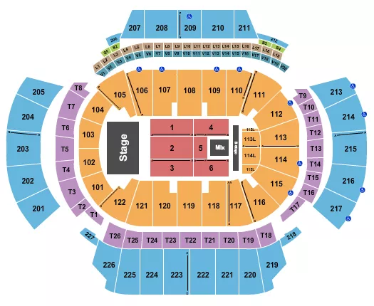 seating chart for State Farm Arena - GA - Ricardo Arjona - eventticketscenter.com