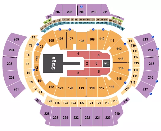 seating chart for State Farm Arena - GA - Shakira - eventticketscenter.com