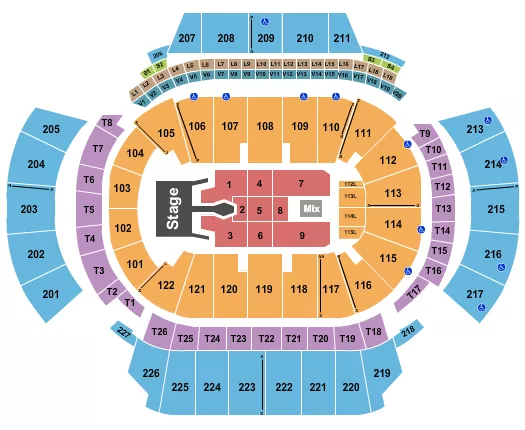 seating chart for State Farm Arena - GA - Tim McGraw 2023 - eventticketscenter.com