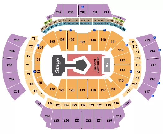 seating chart for State Farm Arena - GA - Tomorrow X Together - eventticketscenter.com