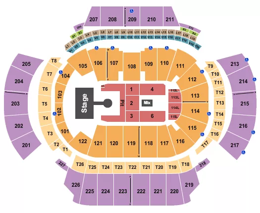 seating chart for State Farm Arena - GA - Weezer - eventticketscenter.com