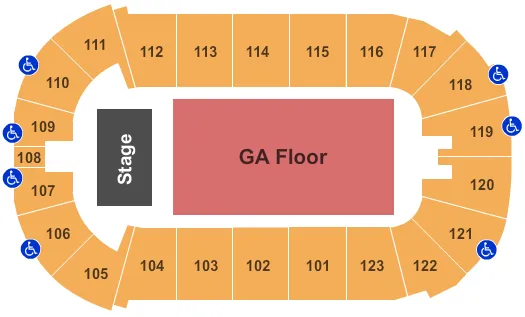 seating chart for Payne Arena - End Stage GA - eventticketscenter.com
