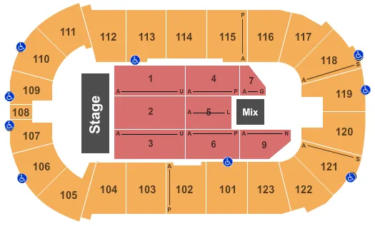 seating chart for Payne Arena - Endstage 2 - eventticketscenter.com