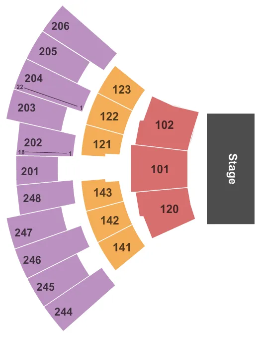 seating chart for State Farm Center - Theatre 2 - eventticketscenter.com
