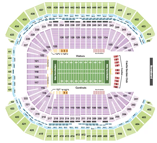 seating chart for State Farm Stadium - Football RW 2 - eventticketscenter.com