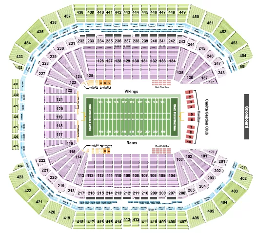 seating chart for State Farm Stadium - Football RW 2 - eventticketscenter.com