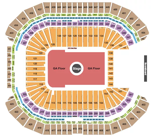 seating chart for State Farm Stadium - Kanye West - eventticketscenter.com