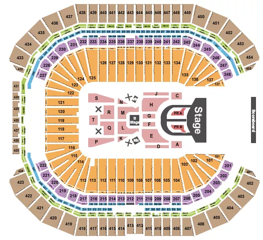seating chart for State Farm Stadium - Karol G - eventticketscenter.com