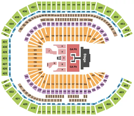 seating chart for State Farm Stadium - Luke Combs - eventticketscenter.com