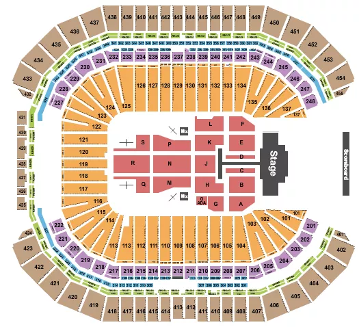 seating chart for State Farm Stadium - Post Malone - eventticketscenter.com