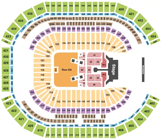 seating chart for State Farm Stadium - Rolling Stones 2 - eventticketscenter.com