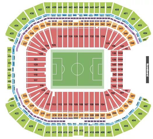 seating chart for State Farm Stadium - Soccer RW - eventticketscenter.com