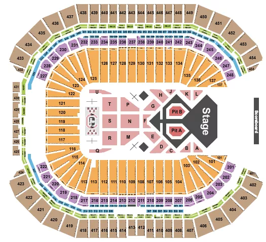seating chart for State Farm Stadium - Usher - eventticketscenter.com