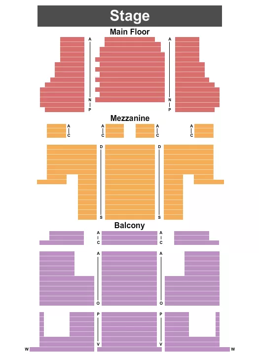 seating chart for State Theatre - Uniontown - End Stage - eventticketscenter.com