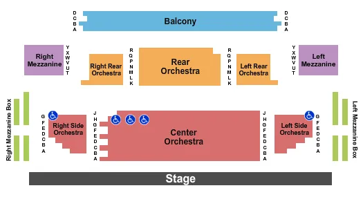 seating chart for Stephen Sondheim Center - Endstage - eventticketscenter.com