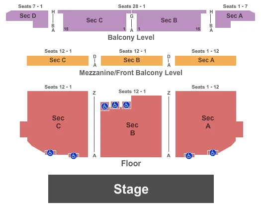 seating chart for Stiefel Theatre For The Performing Arts - Full House - eventticketscenter.com