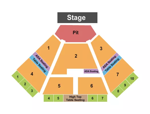 seating chart for Stockbridge Amphitheater - Endstage Pit - eventticketscenter.com