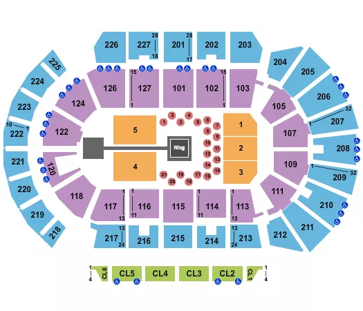 seating chart for Adventist Health Arena - Boxing 2 - eventticketscenter.com