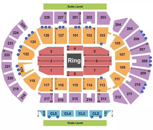 seating chart for Adventist Health Arena - Boxing 3 - eventticketscenter.com