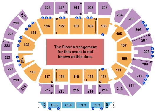 seating chart for Adventist Health Arena - Generic Floor - eventticketscenter.com