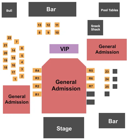 seating chart for Stoney's Rockin Country - End Stage - eventticketscenter.com