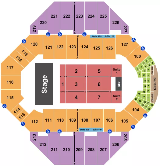 seating chart for Landon Arena At Stormont Vail Events Center - Endstage Suites - eventticketscenter.com