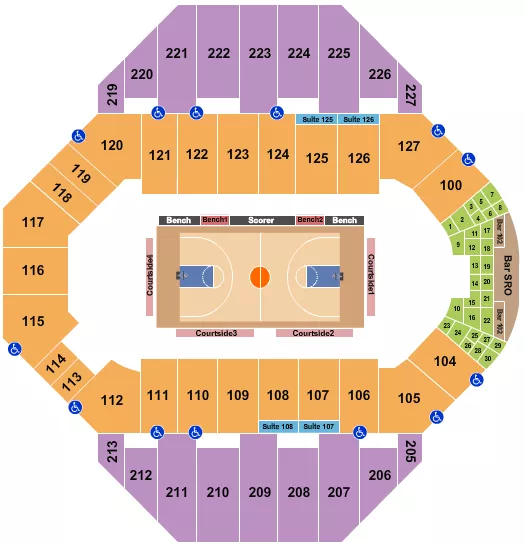 seating chart for Landon Arena At Stormont Vail Events Center - Harlem Globetrotters - eventticketscenter.com