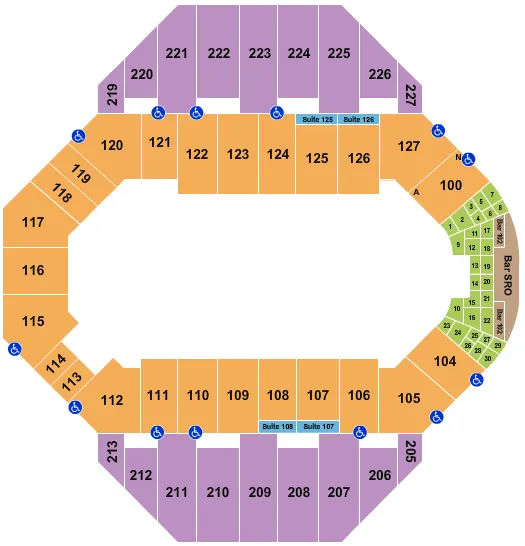 seating chart for Landon Arena At Stormont Vail Events Center - Rodeo 2 - eventticketscenter.com