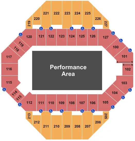 seating chart for Landon Arena At Stormont Vail Events Center - Rodeo - eventticketscenter.com