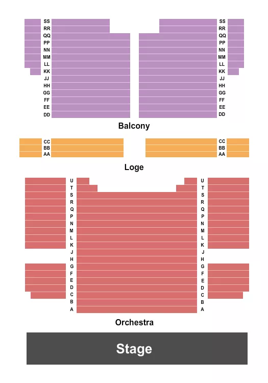 seating chart for Strand Center for the Arts - Endstage 2 - eventticketscenter.com