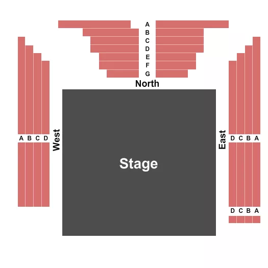 seating chart for Straw Hat Theatre At Ashtabula Arts Center - End Stage - eventticketscenter.com