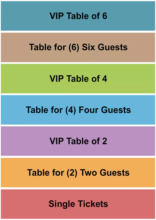 seating chart for Stress Factory Comedy Club - Bridgeport - GA / VIP Tables 2 - eventticketscenter.com