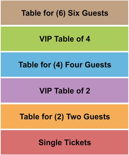 seating chart for Stress Factory Comedy Club - Bridgeport - GA / VIP Tables - eventticketscenter.com