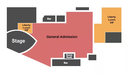 seating chart for Stubbs Waller Creek Amphitheater - GA & LLPA - eventticketscenter.com