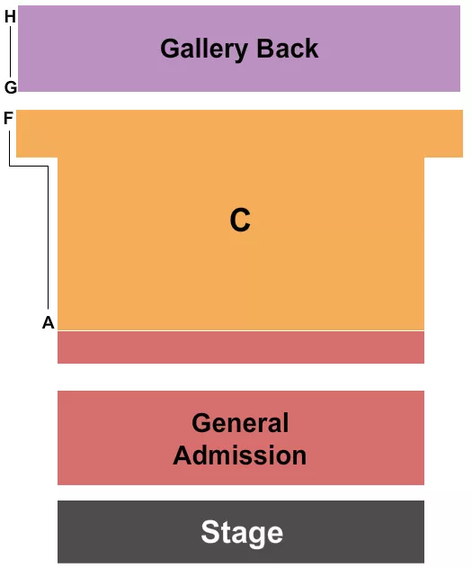 seating chart for Studio at Centrepointe Theatre - Endstage - GA Front - eventticketscenter.com