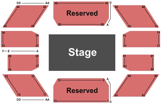 seating chart for Jackie Maxwell Studio Theatre - Ontario - Center Stage - eventticketscenter.com